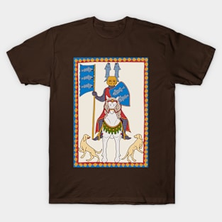 Cute Medieval Fish Knight illustration T-Shirt